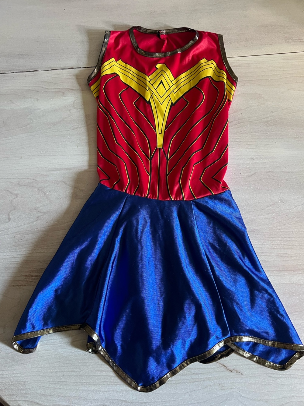 Girls Superhero Costume Dress - Red and Blue